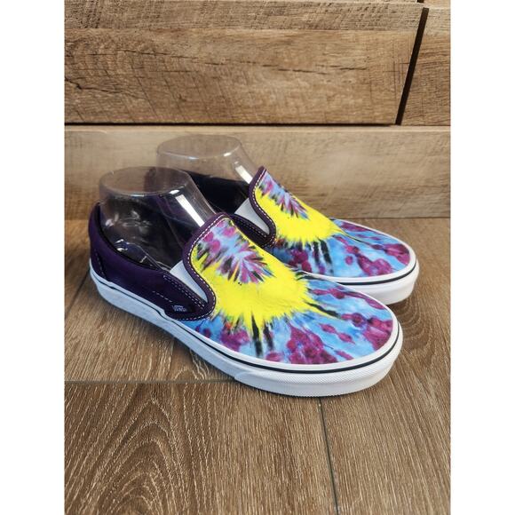 VANS Shoes - Vans Slip On Tie Dye Womens Shoes M 6 W 7.5 Purple Canvas Casual Skate Sneakers